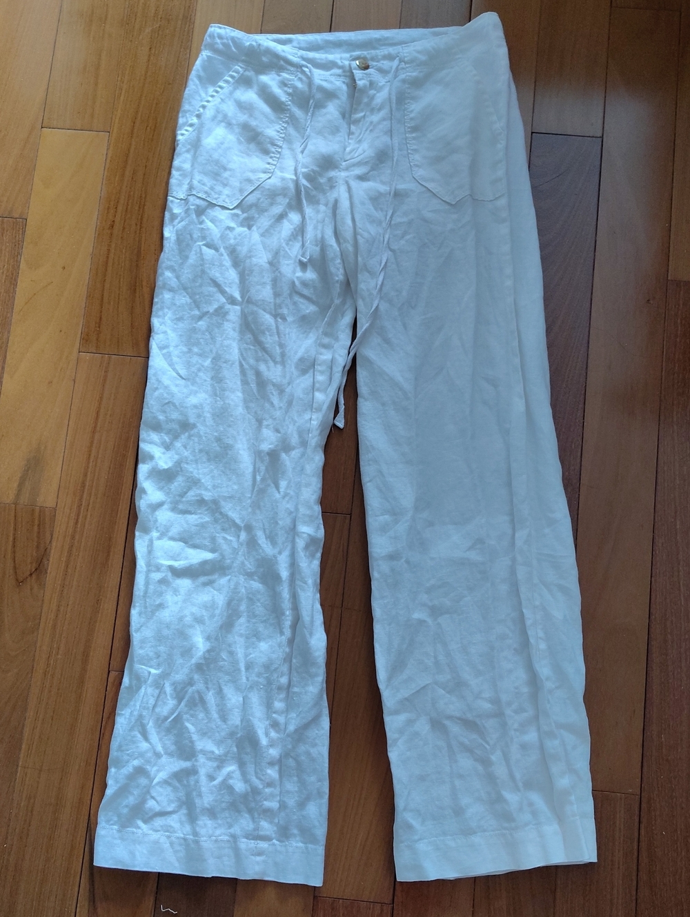 BeBe Women's White Linen Pants